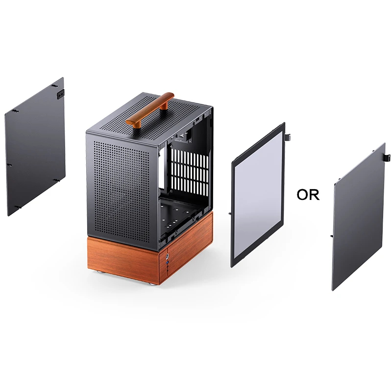 Jonsbo T7 BLACK PC-Gehäuse Midi-Tower mATX Tempered Glass Schwarz