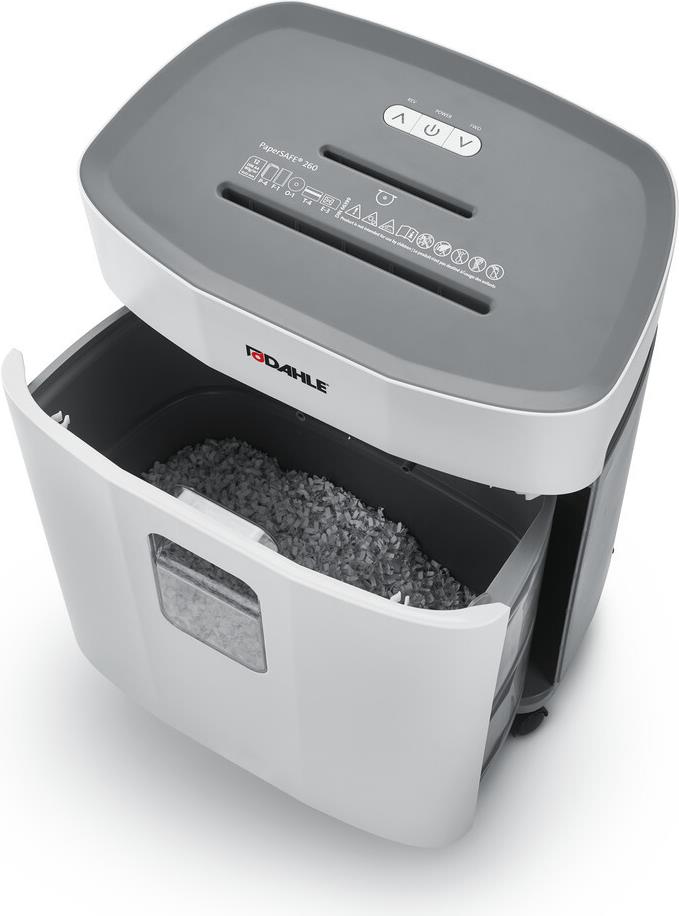 Dahle PaperSAFE 260 Aktenvernichter Kreuzschnitt 4x12 mm P-4 Grau, Weiß