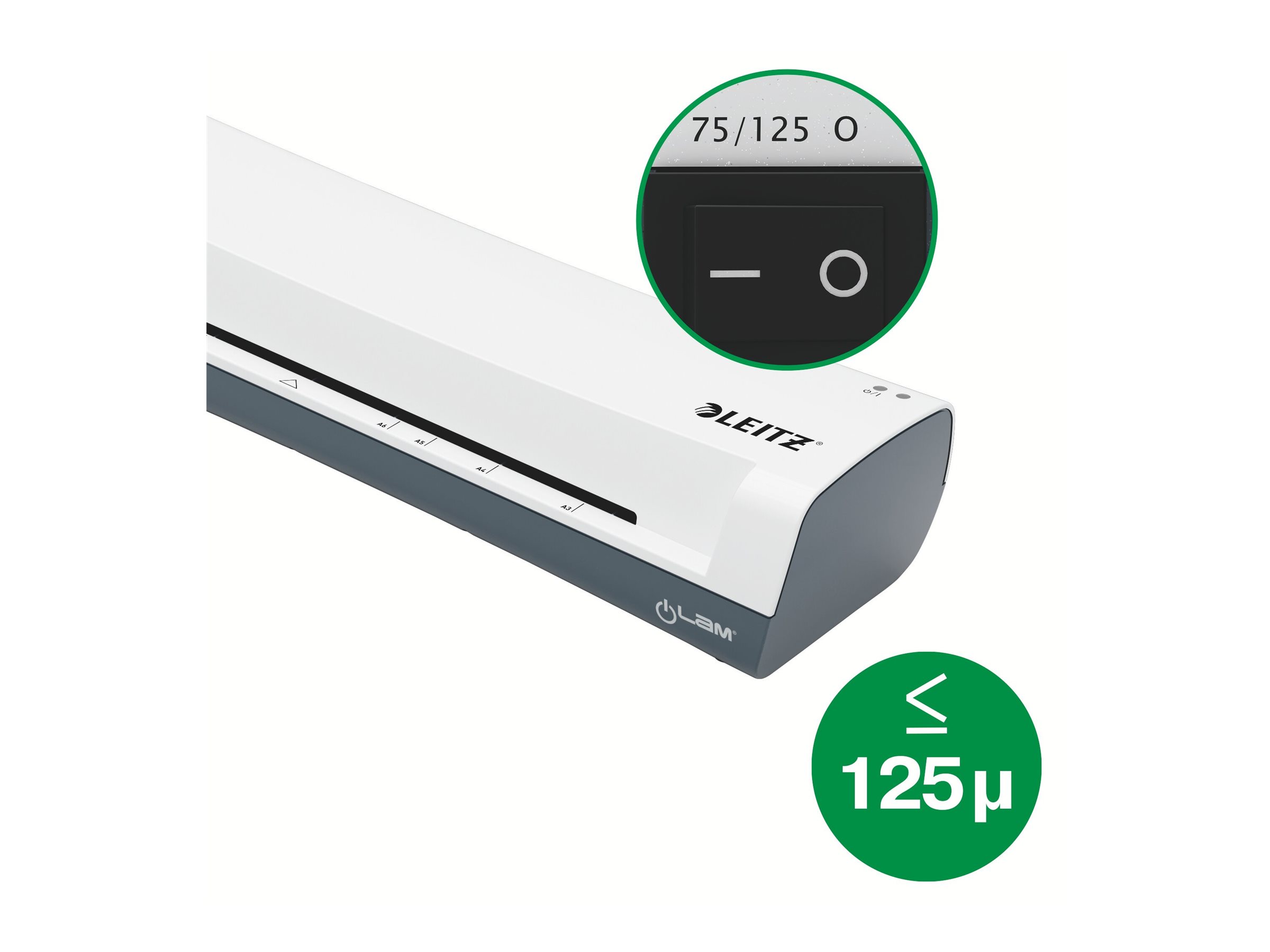 Leitz iLAM Home A4 Heißlaminierer 24 cm Grau, Weiß