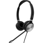 Yealink YHS36 E2 Dual 1308231 Headset – binaural – QD-auf-RJ9 – Noise-Cancelling – HD-Wideband – Leder-Ohrpolster – Schwarz