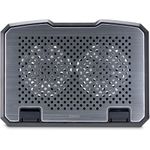 Hama Laptop-Kühler Aluminium, neigbar, leise, 2 Lüfter, bis 40 cm (15,6), SW (00126807)