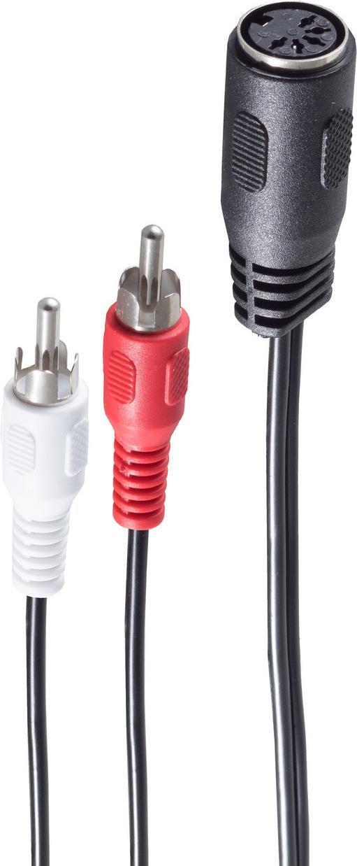shiverpeaks BS10501 Audio-Kabel 0,2 m DIN (5-pin) 2 x RCA Schwarz (BS10501)
