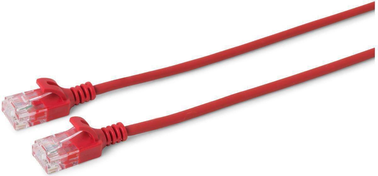 MicroConnect U/UTP CAT6 10M Red Slim, PVC, 4x2xAWG 30/7 CU, OD : 3.6mm (V-UTP610R-SLIM)