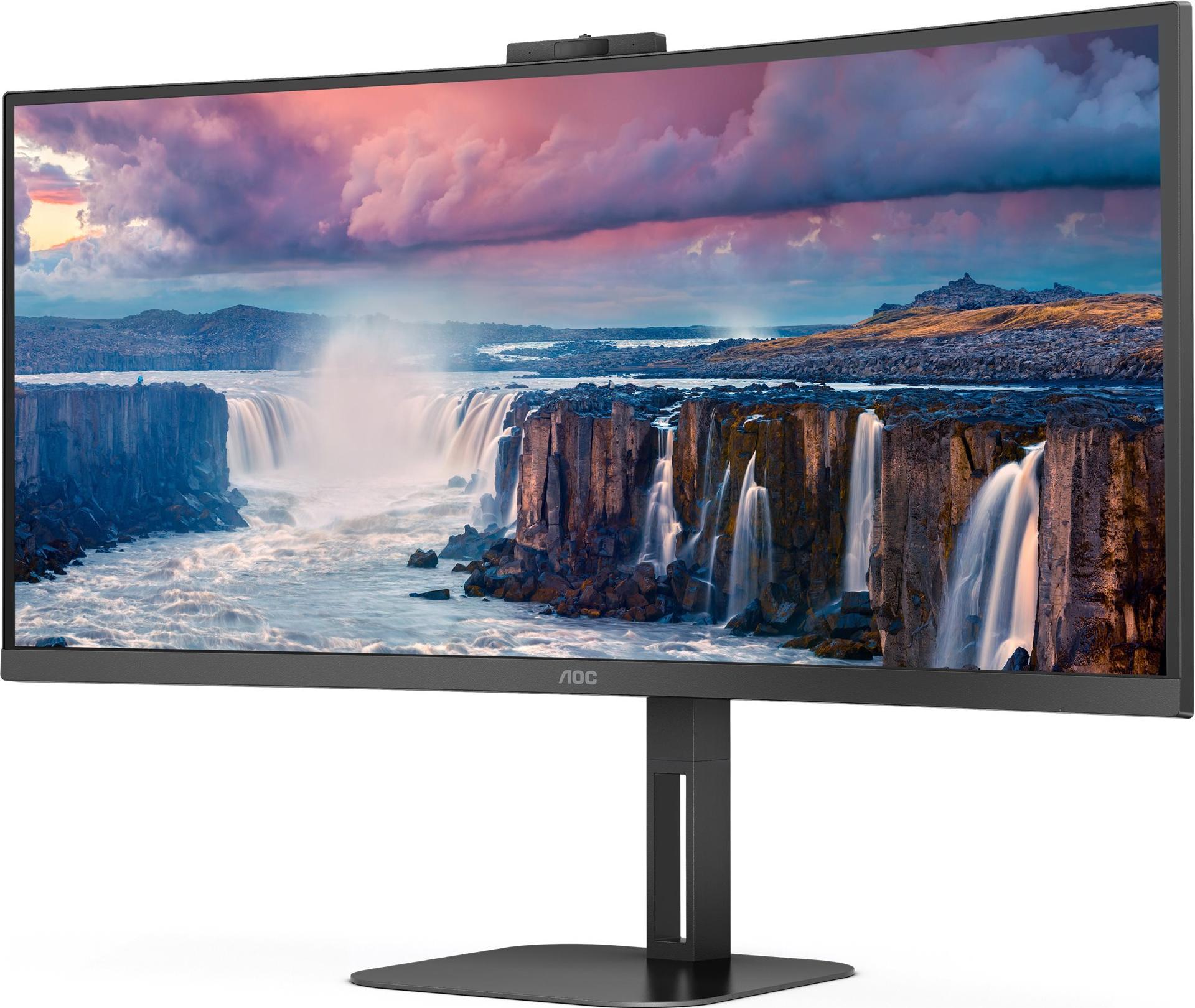 AOC Value-line CU34V5CW/BK 34" Curved Monitor 3440 x 1440 100 Hz USB-C Schwarz