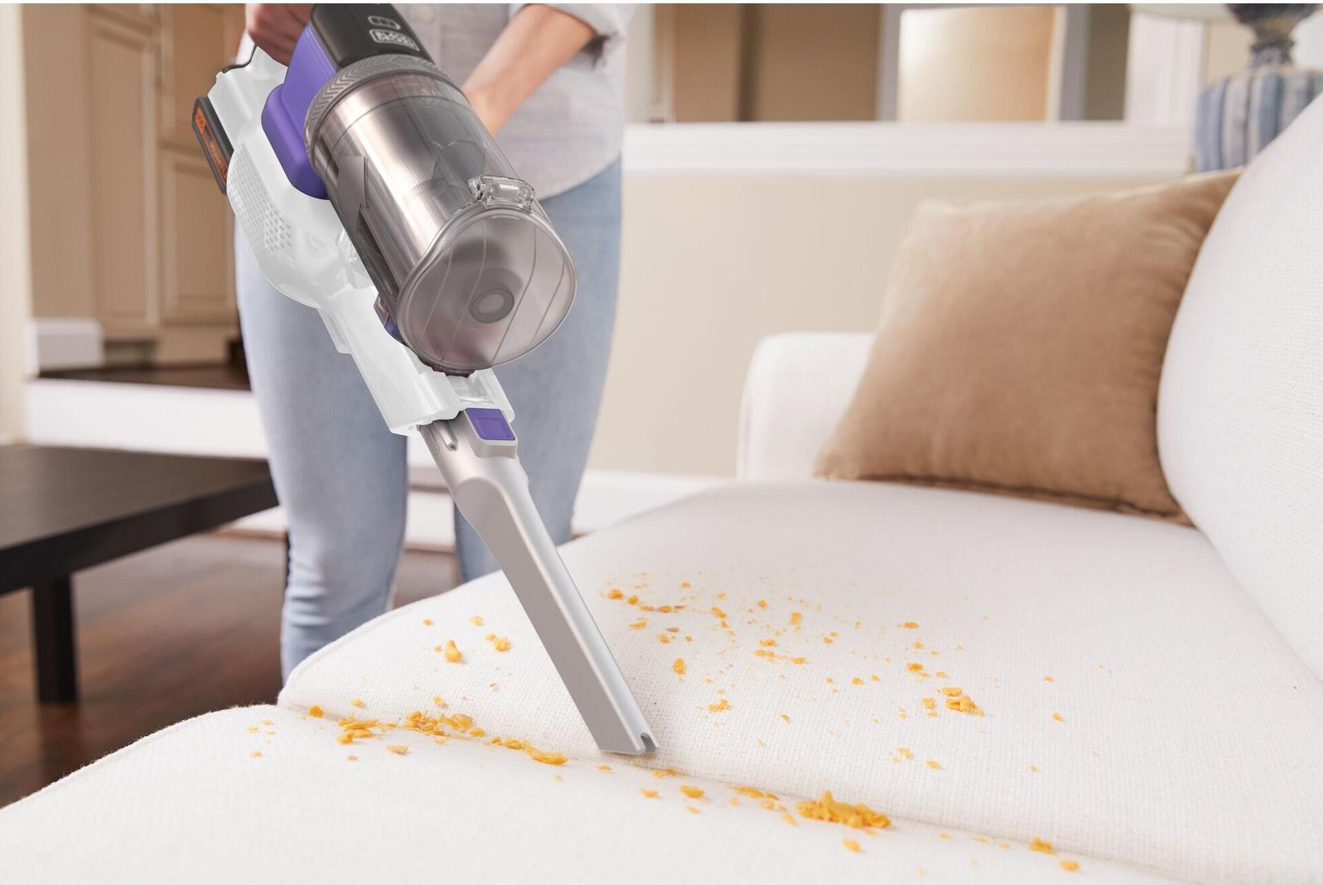 Black & Decker BHFEV1825CP 2-in-1 Akku-Stabstaubsauger 18 V 2,5 Ah 72 min Beutellos Weiß