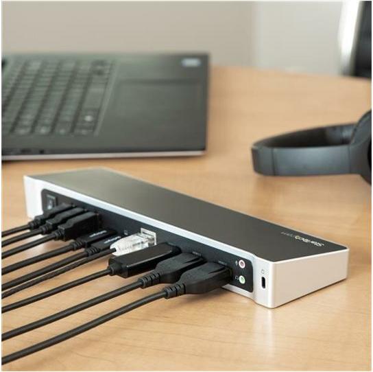 Startech DK30CH2DPPDU Dockingstation USB-C Triple 4K HDMI/DP 60W PD Schwarz, Silber