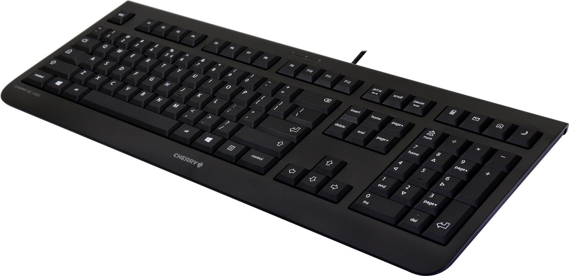 Cherry KC 1000 Tastatur USB QWERTY Schwarz