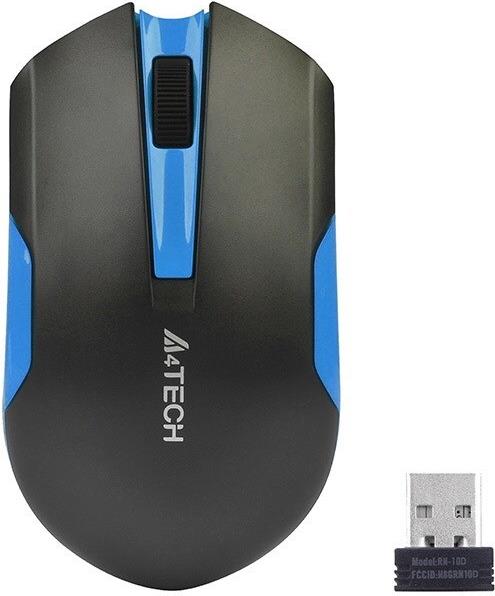 A4Tech G3-200N Kabellose Maus RF Wireless Optisch 1000 DPI Schwarz, Blau