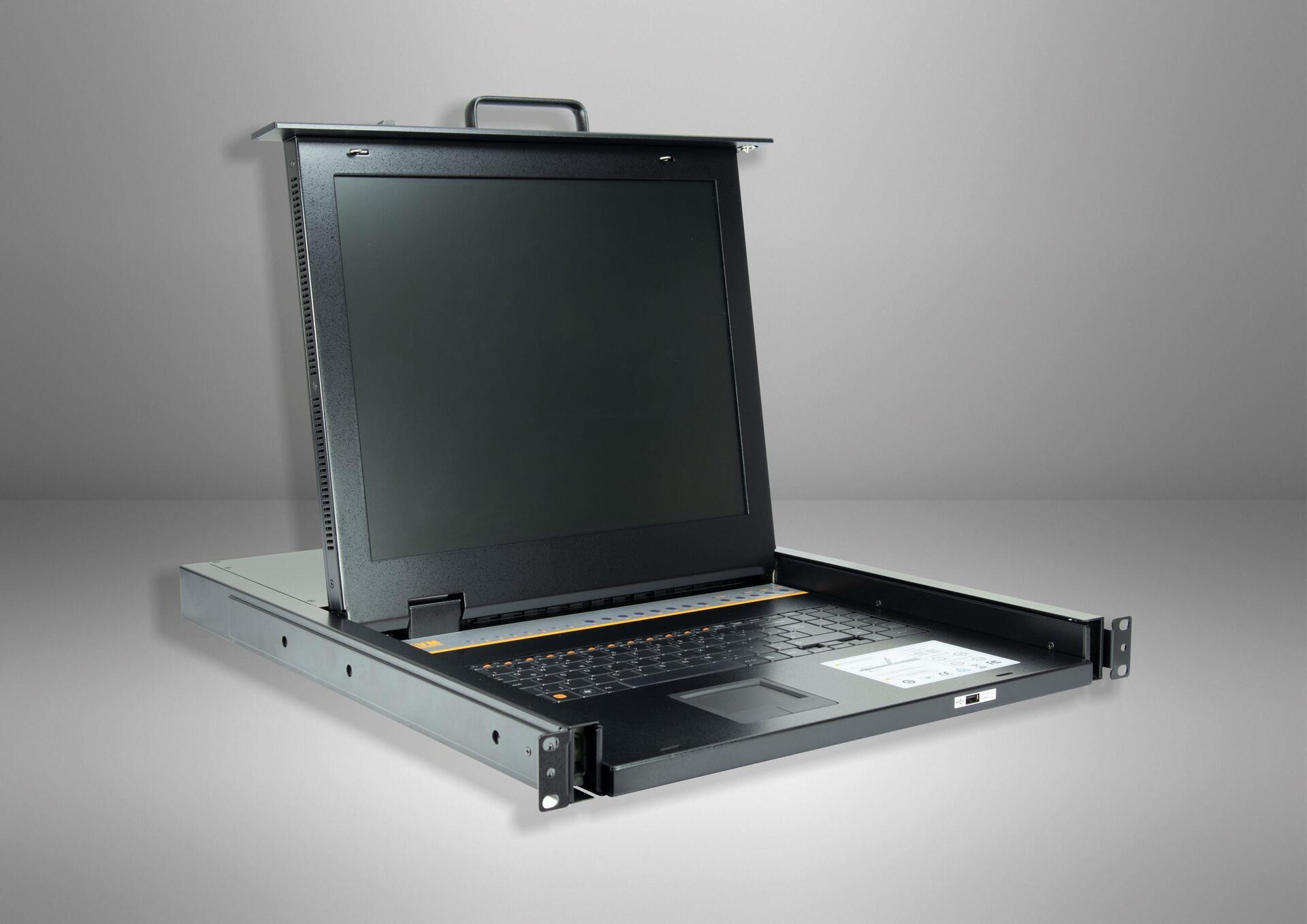 Inter-Tech KVM-1708 LED 17" KVM-Konsole Schwarz