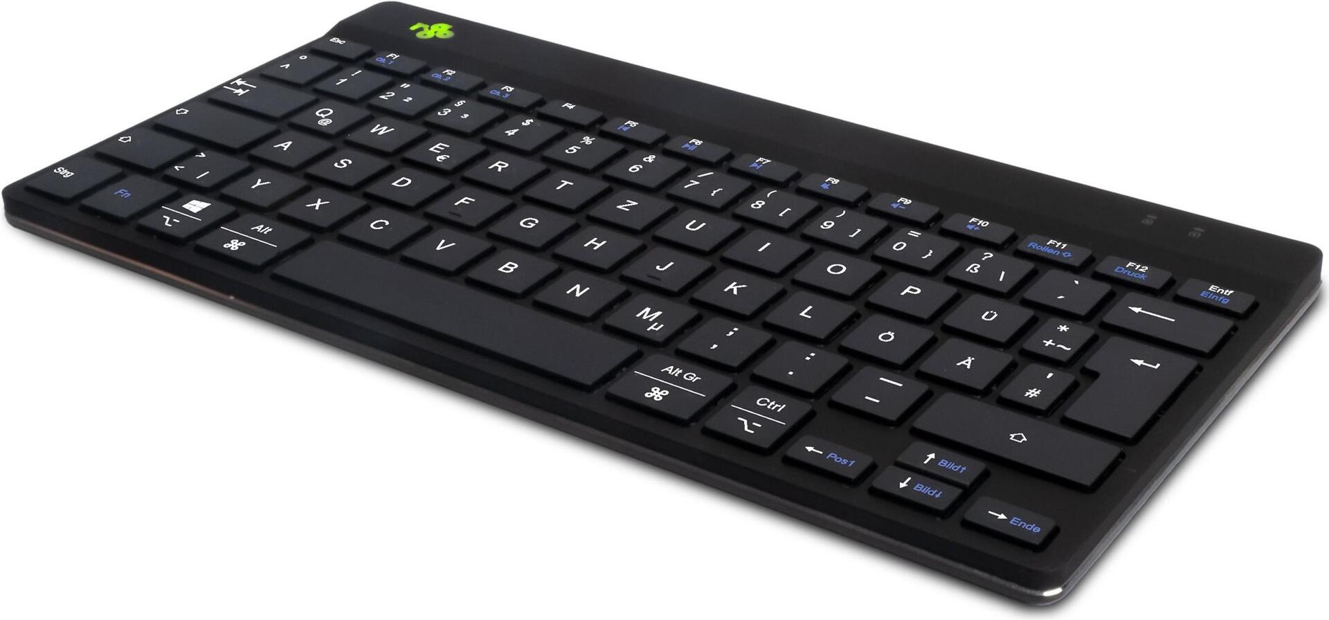 R-Go Ergonomische Tastatur Compact Break Bluetooth QWERTZ Deutsch Schwarz