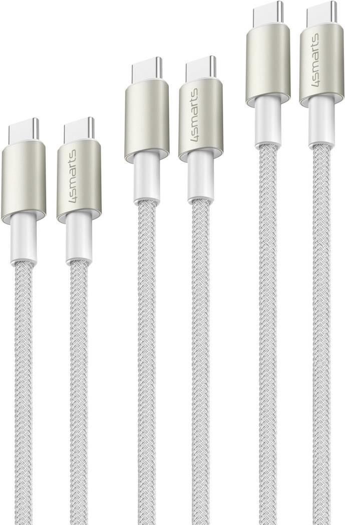 4smarts PremiumCord USB-C auf USB-C Kabel 100W 3 m Weiß