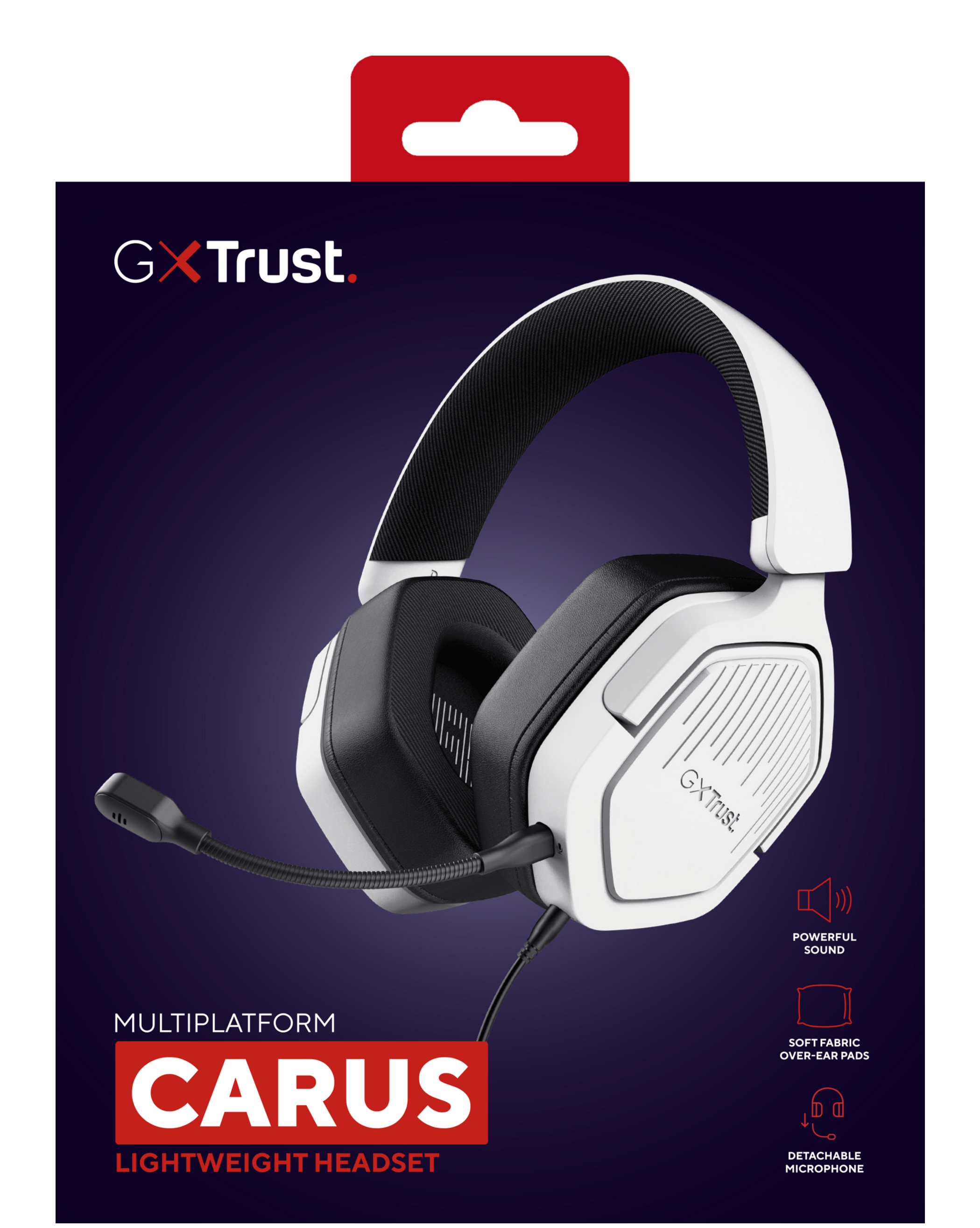 Trust GXT 492W Carus Headset Kabelgebunden Weiß