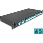 Delock 19? LWL Spleißbox 24 x LC Duplex OM3 1HE spleißfertig komplett bestückt (67010)