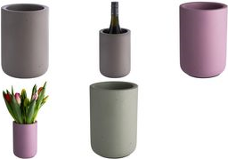 APS Flaschenkühler ELEMENT, Beton, hellgrün mit möbelschonender Unterseite, Innendurchmesser: 100 mm, - 1 Stück (36105)