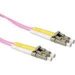 ACT 0.25 meter LSZH Multimode 50/125 OM4 fiber patch cable duplex with LC connectors. Lc/lc 50/125 duplex om4 0.25m (RL9752)