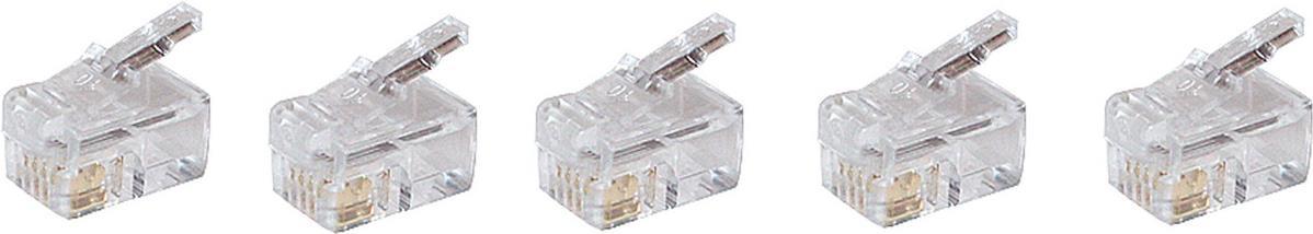 shiverpeaks BASIC-S Modular-Stecker RJ10/14, ungeschirmt 4-polig, 4 Kontakte belegt, vergoldete Kontakte, im Poly- (BS72039-5)