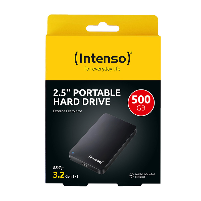 Intenso Memory Case Tragbare Externe Festplatte 2.5" 500 GB USB 3.0 Schwarz