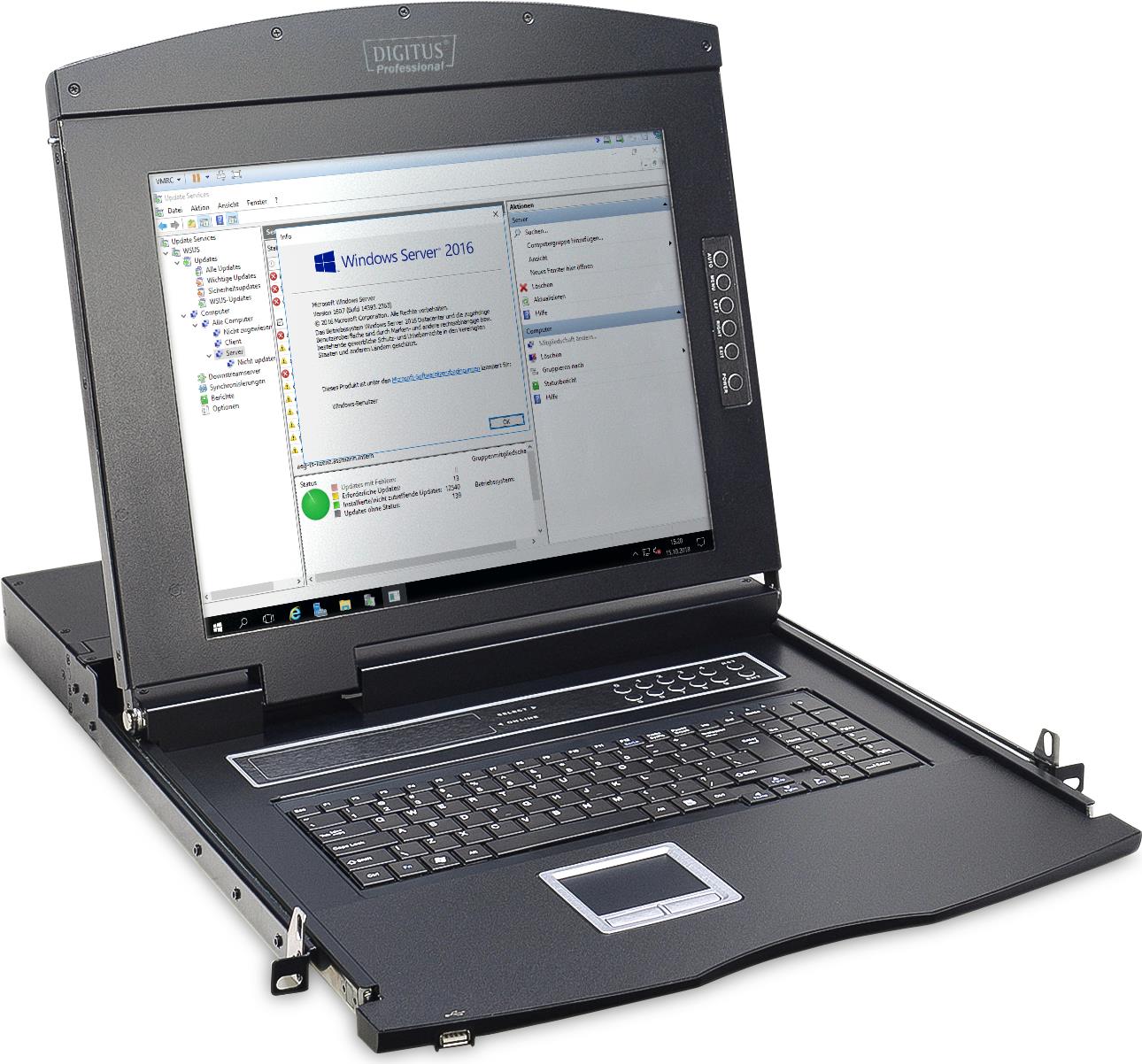 Digitus Professional DS-72210-2GE KVM-Konsole 17" TFT 8-Port VGA Schwarz