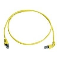 Telegärtner 100008019 RJ45 Netzwerkkabel, Patchkabel CAT 6a S/FTP 1.0 m Gelb Flammwidrig, mit Knickschutztülle 1 St.