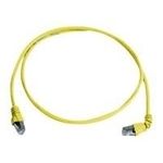 Telegärtner 100008019 RJ45 Netzwerkkabel, Patchkabel CAT 6a S/FTP 1.0 m Gelb Flammwidrig, mit Knickschutztülle 1 St.