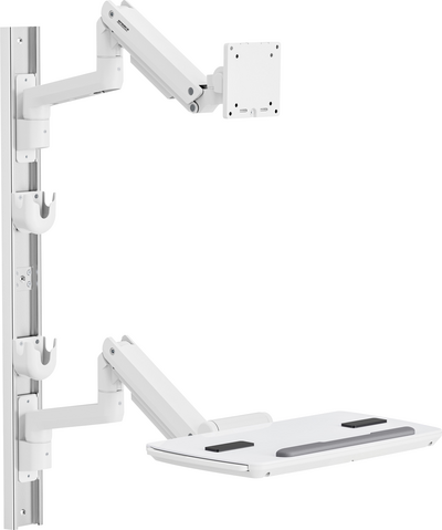 SpeaKa Professional Monitor-Wandhalterung SP-MM-961 17-49 Zoll weiß höhenverstellbar schwenkbar neigbar VESA