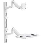 SpeaKa Professional Monitor-Wandhalterung SP-MM-961 17-49 Zoll weiß höhenverstellbar schwenkbar neigbar VESA