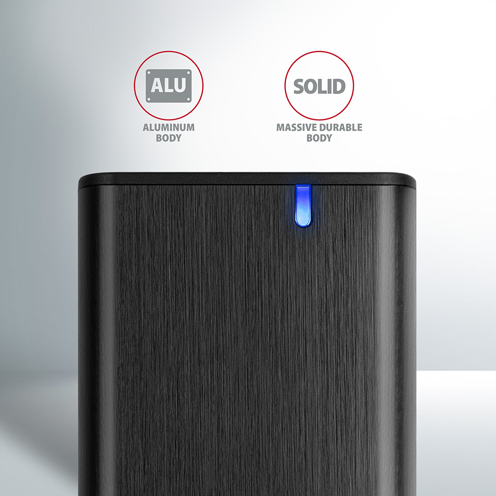 AXAGON EEM2-SBC externes Gehäuse für M.2 SSDs USB-C 3.2 Gen 2 Schwarz