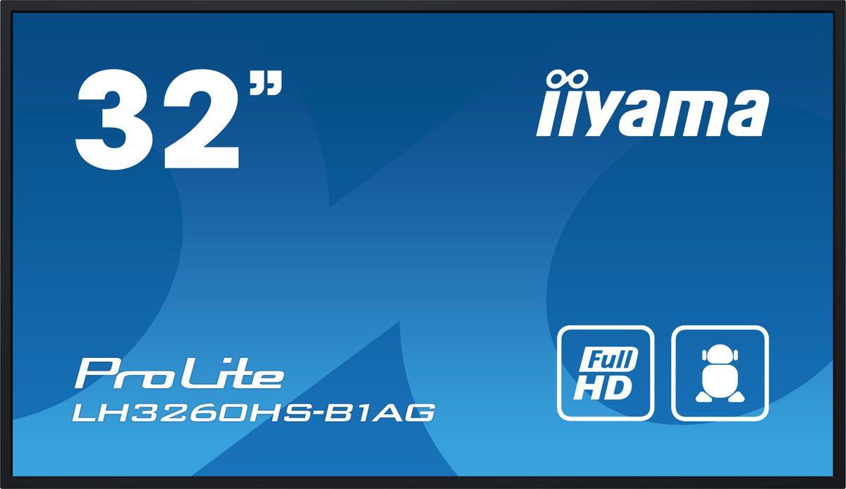 iiyama PROLITE Digitale A-Platine 80 cm (31.5") LED WLAN 500 cd/m² Full HD Schwarz Eingebauter Prozessor Android 11 24/7 (LH3260HS-B1AG)