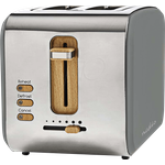 NEDIS N KABT510EGY - Toaster, 2 breite Öffnung, Soft-Touch, grau (KABT510EGY)