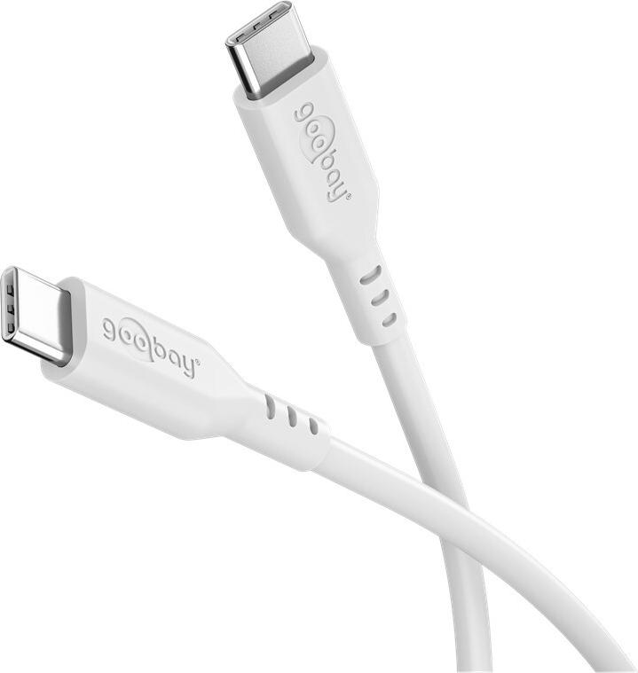 Goobay USB-C-Silikonkabel, 1,5 m, weiß (77743)