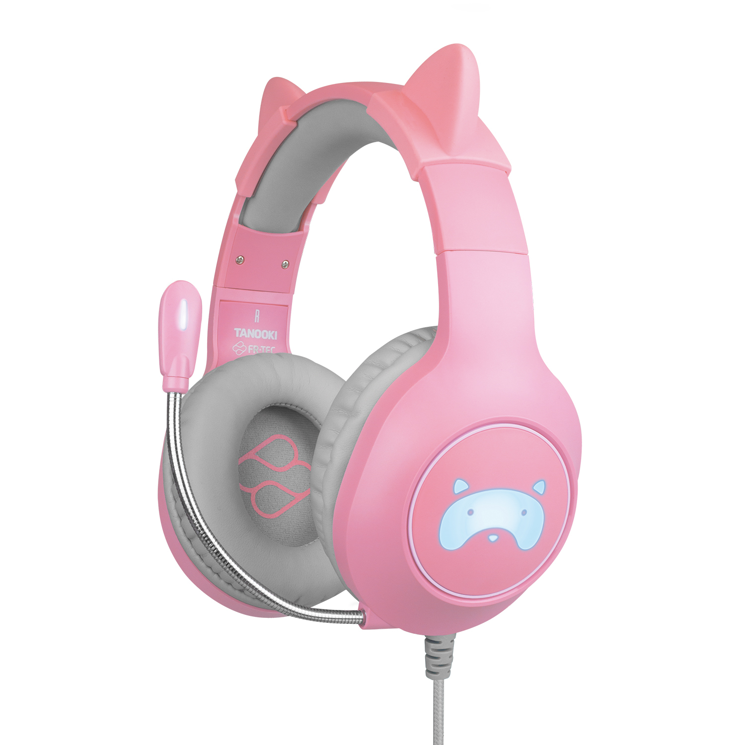 Blade Tanooki Gaming Headset Kabelgebunden Grau, Pink