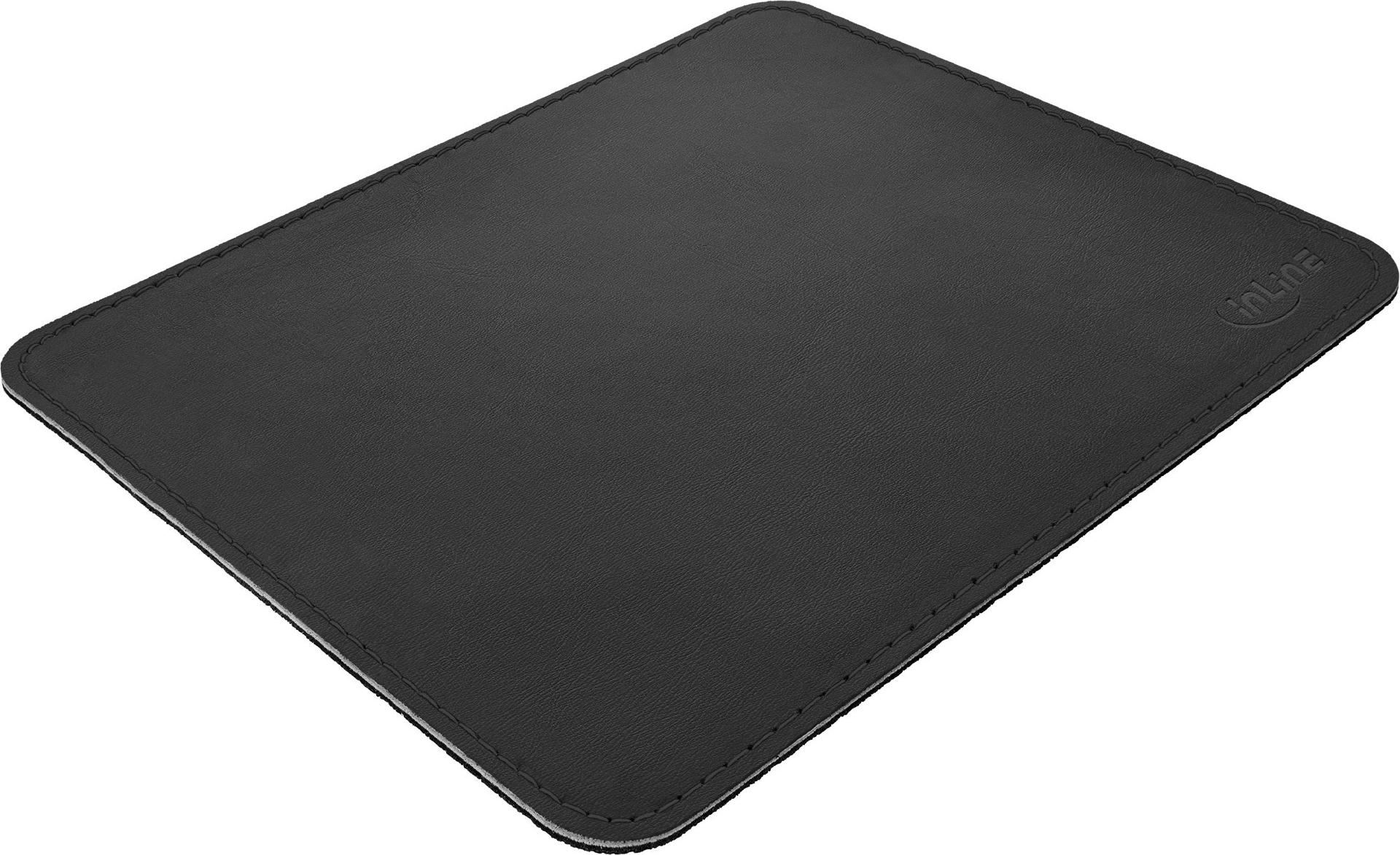 InLine Premium Mauspad Kunstleder 255 x 220 x 3 mm Schwarz