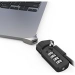 Compulocks Ledge Lock Adapter for MacBook Air 15" M2-M4 with Combination Cable Lock Silver (MBALDG05CL)
