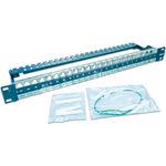 Wirewin High Quality 48-Port Keystone Modul-Leerpanel, 19\", metall, geschirmt Keystone System (WKS PANEL 48)