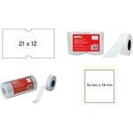 agipa Etiketten, rechteckig, weiß, 21 x 12 mm ablösbar - 6 Stück (100910)