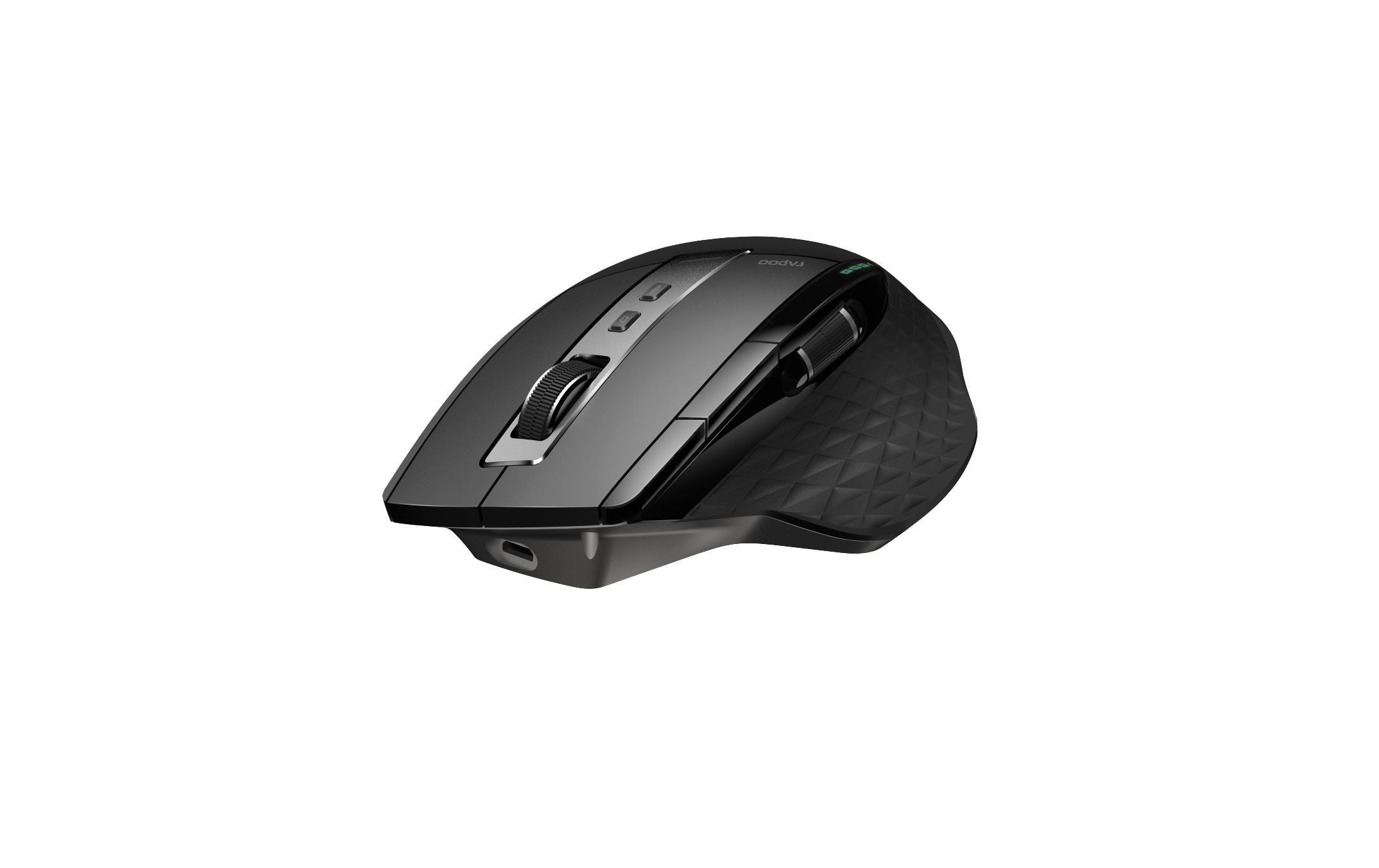 Rapoo MT750S Kabellose Multi-Mode Laser-Maus Schwarz, Silber