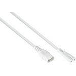 kabelmeister Euro-Verlängerung Stecker C8 (gerade) an Buchse C7 / Euro 8 (gerade), weiß, 0,75mmÂ², 2m (SK0870-W020)