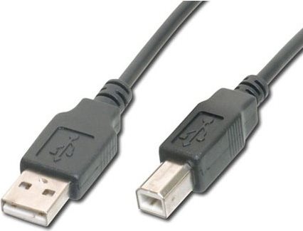 Digitus USB 2.0 Anschlusskabel USB-A auf USB-B 50 cm Schwarz
