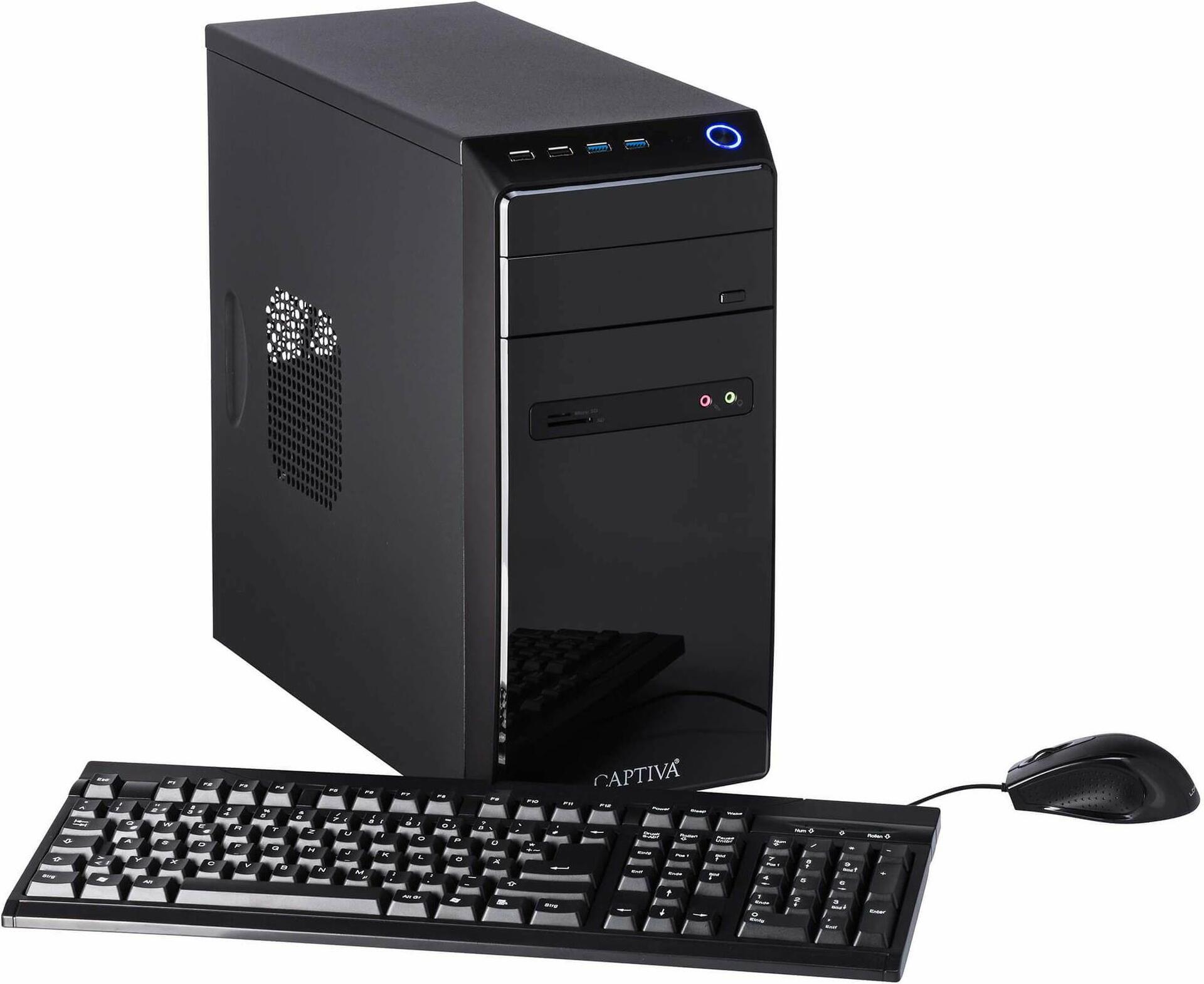 CAPTIVA Power Starter I67-984 Intel® Core™ i7 i7-10700 8 GB DDR4-SDRAM 250 GB SSD Desktop PC Schwarz (67984)