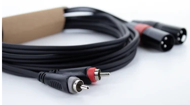 Cordial EU 1 MC XLR Verbindungskabel 1 m 2x XLR 3-polig - 2x Cinch Schwarz, Rot