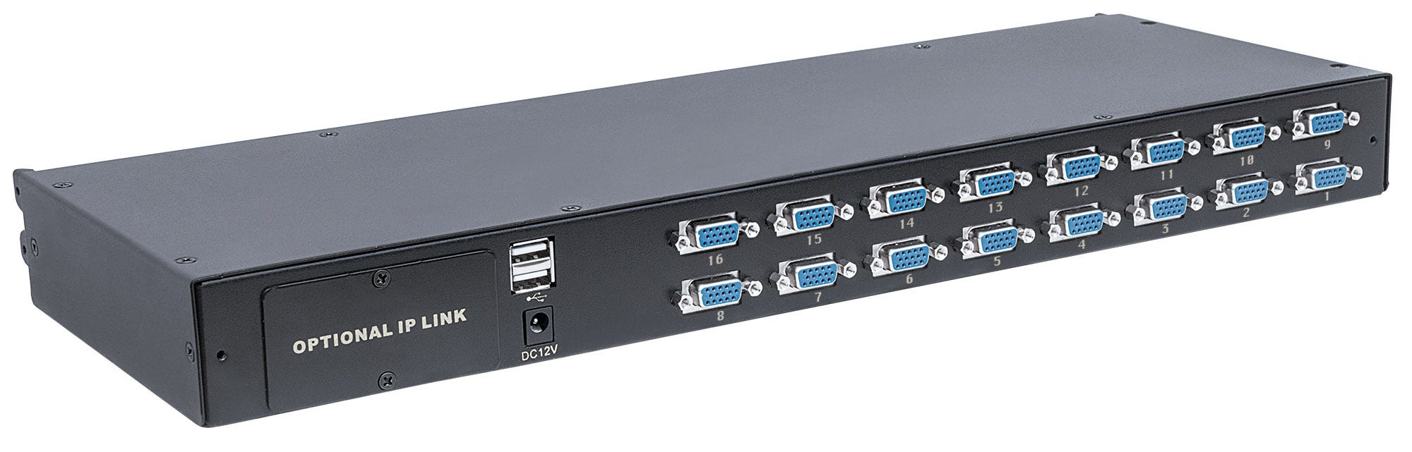 Intellinet Modular 16-Port VGA KVM Switch Schwarz