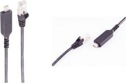 shiverpeaks ®--USB-C LAN Adapterkabel 1G, USB Typ C Stecker auf RJ45, PVC, schwarz, 1m (BS13-51025)