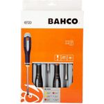 Bahco Ergo Werkstatt Schraubendreher-Set 6teilig Schlitz, Kreuzschlitz Pozidriv, Kreuzschlitz Phillips (BE-9886)