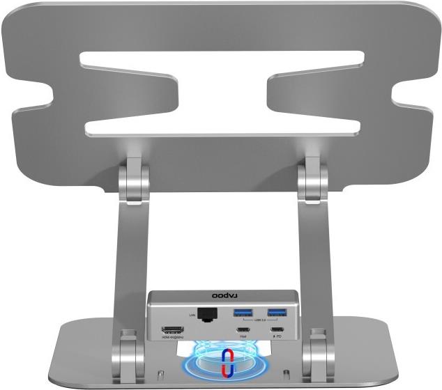 Rapoo Laptop-Staender mit 5-in-1 USB-C Multiport Adapter (00221222)