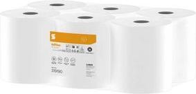 satino by wepa Handtuchrolle HiCycle, 2-lagig, 138 m Tissue, 100% Recycling, hochweiß, Waffelprägung, Breite: - 6 Stück (319190)