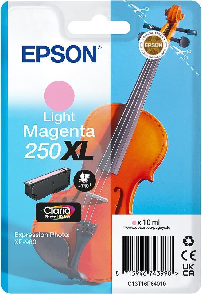 C13T16P64010 EPSON 250XL XP Tinte light mag 740Seiten (C13T16P64010)