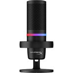 HyperX DuoCast - RGB USB Kondensatormikrofon, schwarz Für PC, PS5, PS4, Mac. Low-Profile-Shock Mount, Cardioid, Omnidirektional, Pop-Filter, Gain-Control, Gaming, Streaming, Podcasts, Twitch, YouTube, Discord (4P5E2AA)
