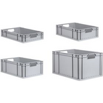 allit Aufbewahrungsbox ProfiPlus EuroEco O622, grau Eurobox aus PP, offene Griffe, widerstandsfähig gegen - 1 Stück (456813)