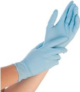 HYGOSTAR Nitril-Handschuh CONTROL, L, blau, gepudert Länge: 240 mm, aus schwerem Nitril, textuierte Oberfläche, - 1 Stück (2601)