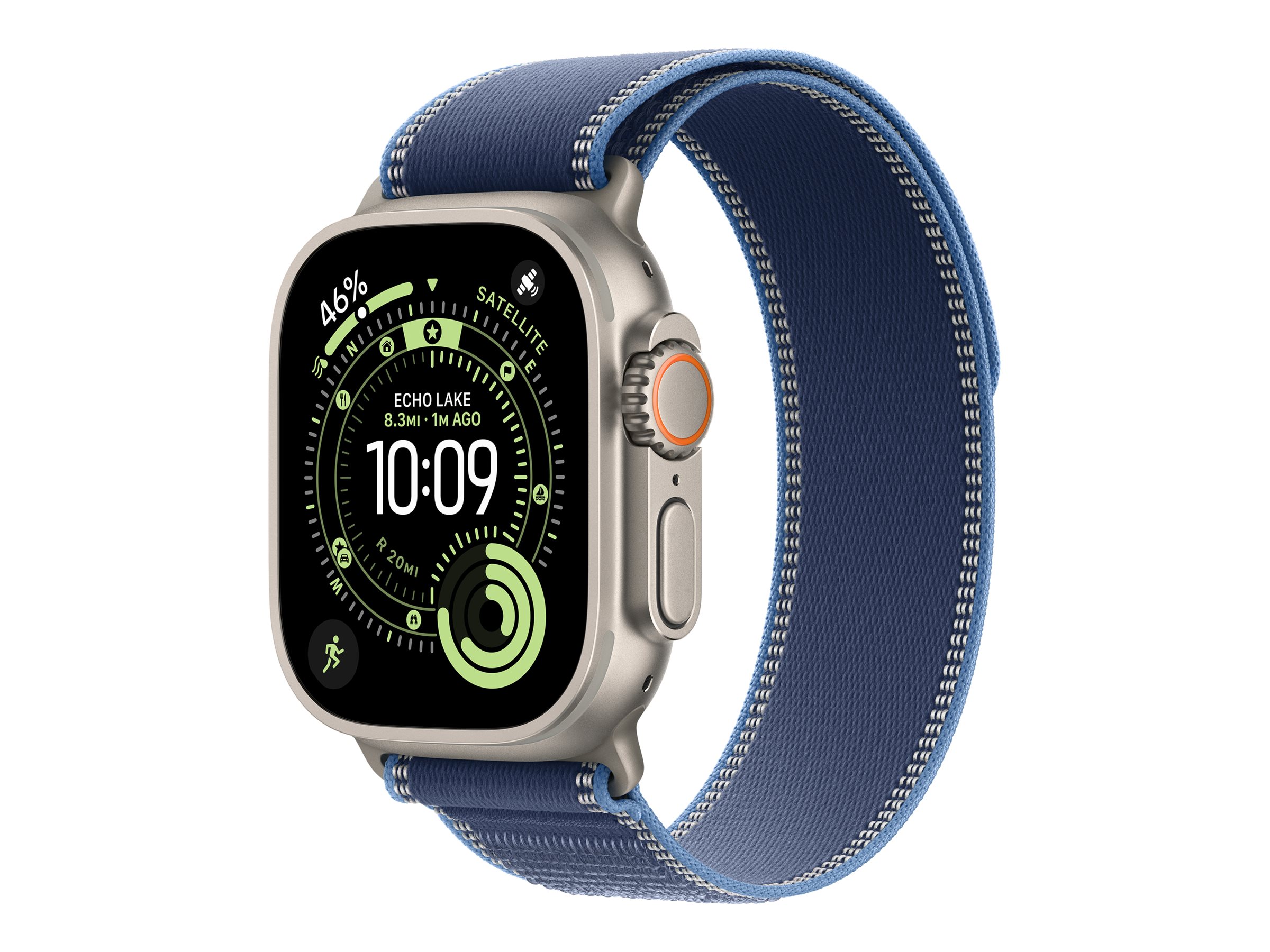 Apple 49mm Trail Loop Blau/Hellblau  - S/M - für Titangehäuse Natur